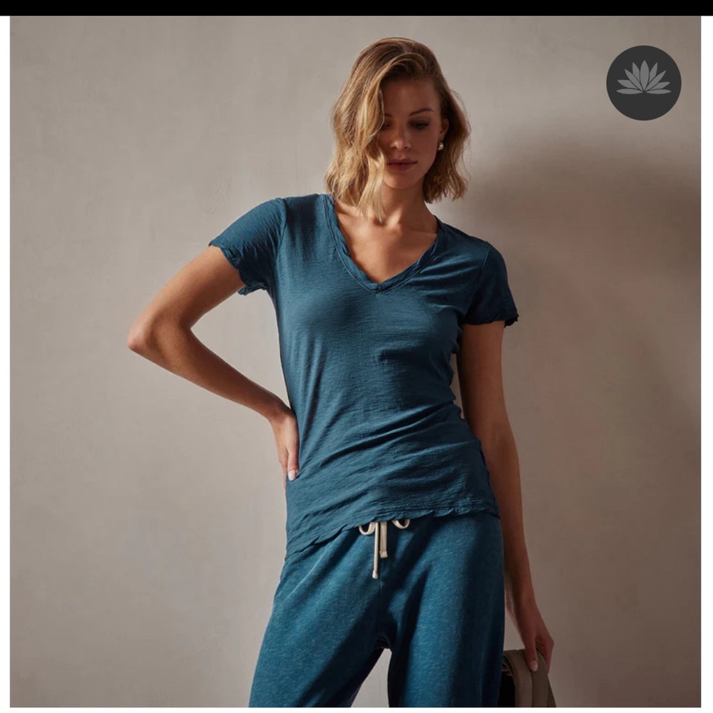 James Perse teal t shirt